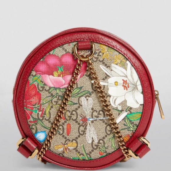 NWT Gucci Ophidia Mini Round Flora Chain-strap Backpack - Picture 7 of 8
